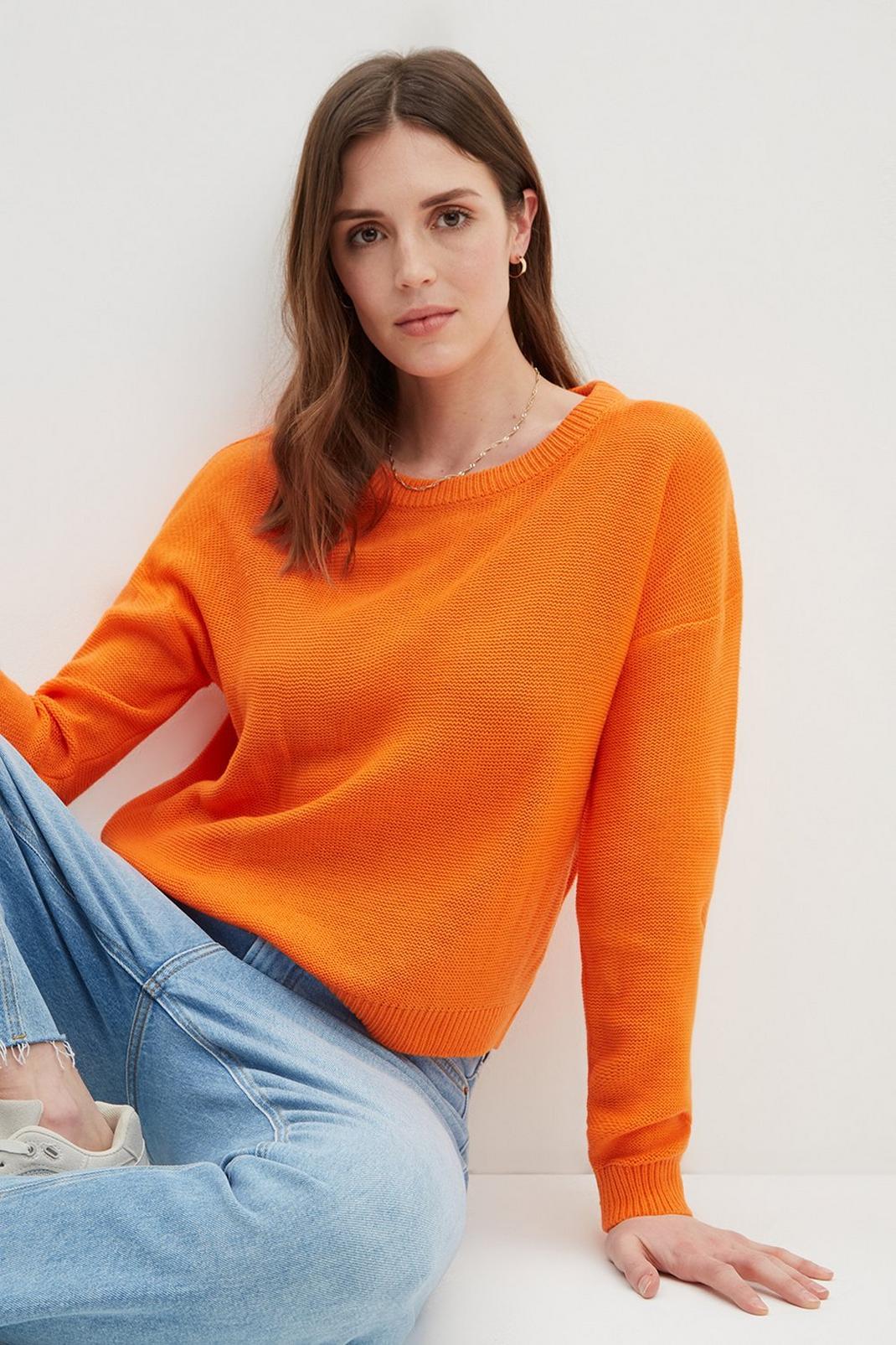 Orange Knitted Jumper image number 1