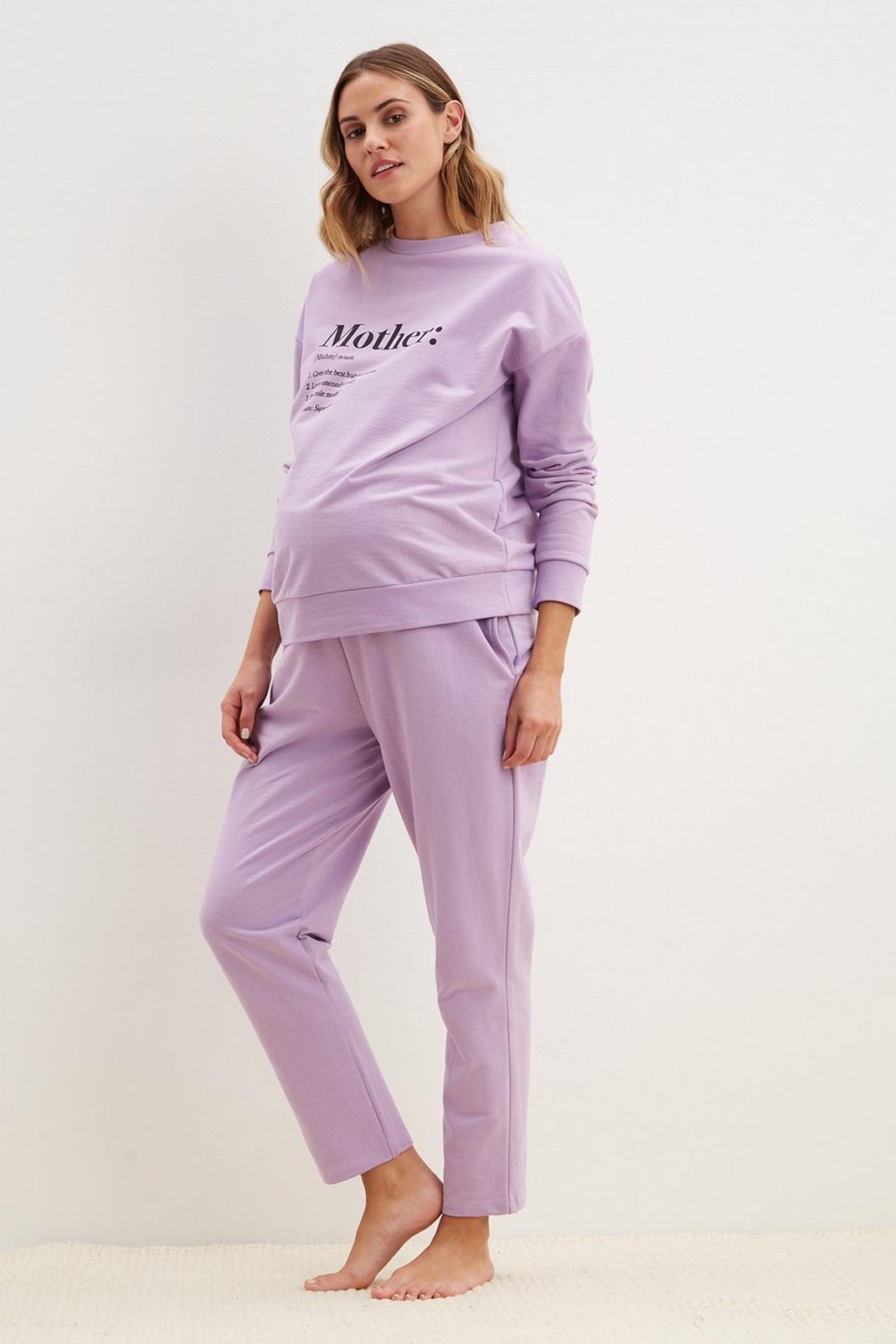 Lilac Maternity Jogger image number 1