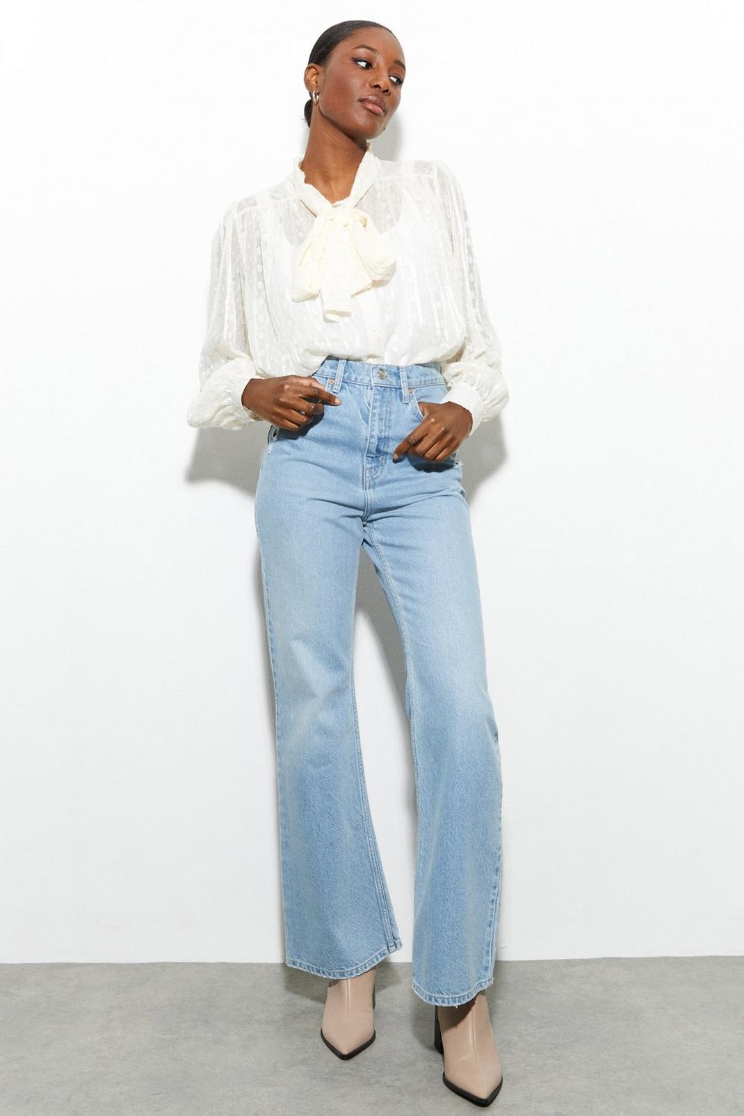 Light wash Ultra High Rise 70'S Flare Jeans image number 1