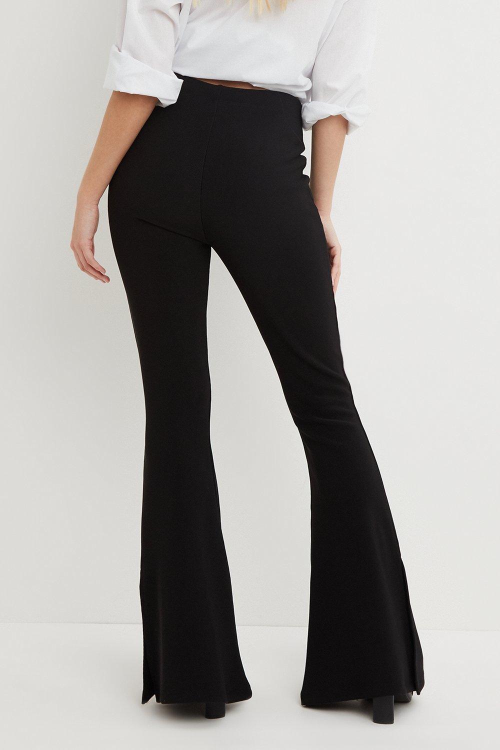 ribbed flare pants petite