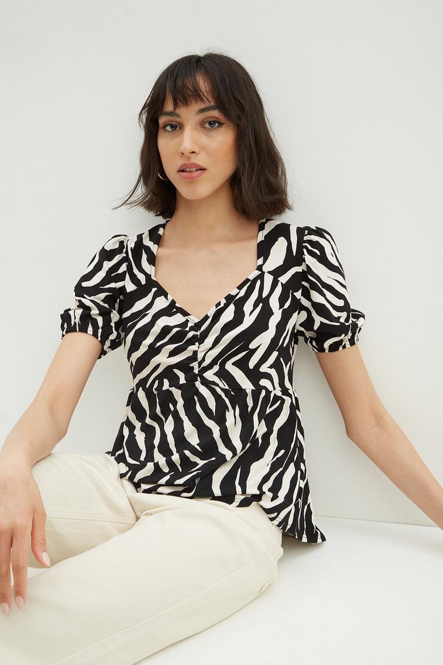 Tall More Sustainable Zebra Sweetheart Top