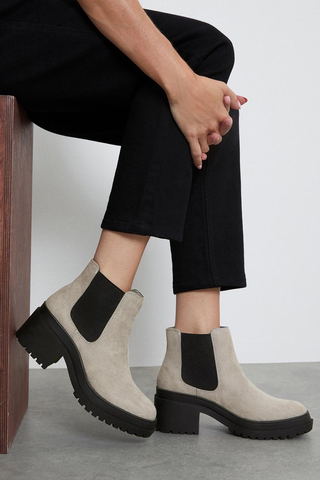 Grey Wide Fit Atlas Chelsea Boots image number 1