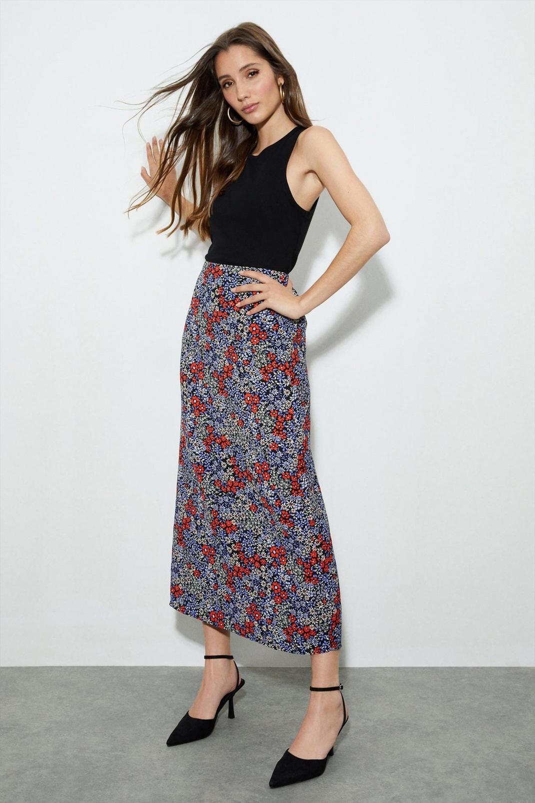 Floral Midaxi Skirt image number 1