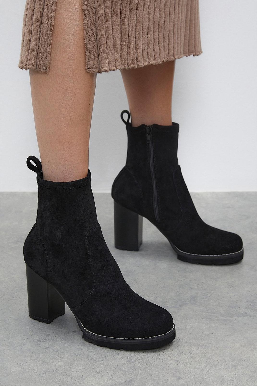 Natural black Faith: Annabelle Stretch Pull On Boots image number 1