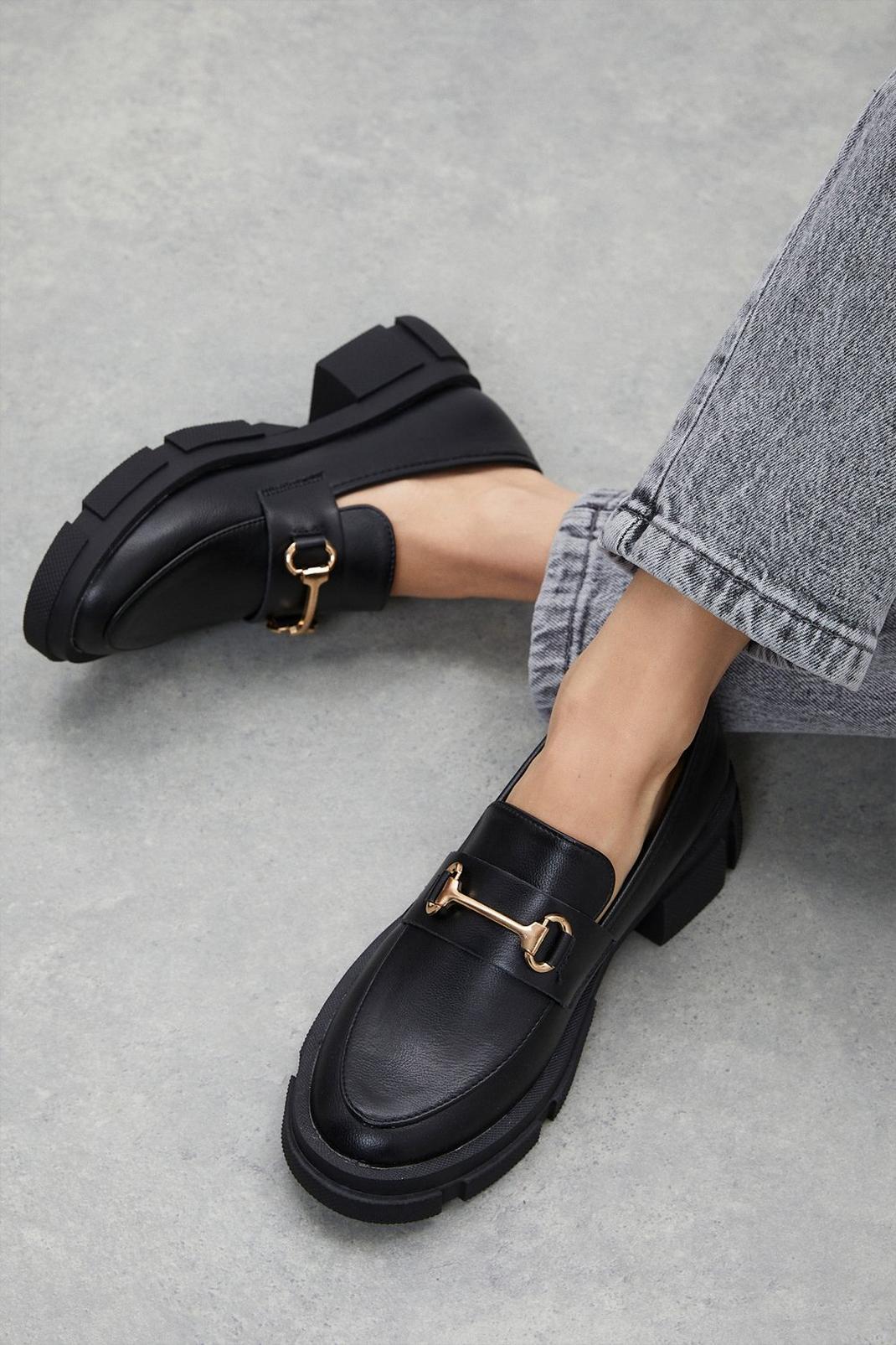 Black Faith: Louisa Chunky Loafers image number 1