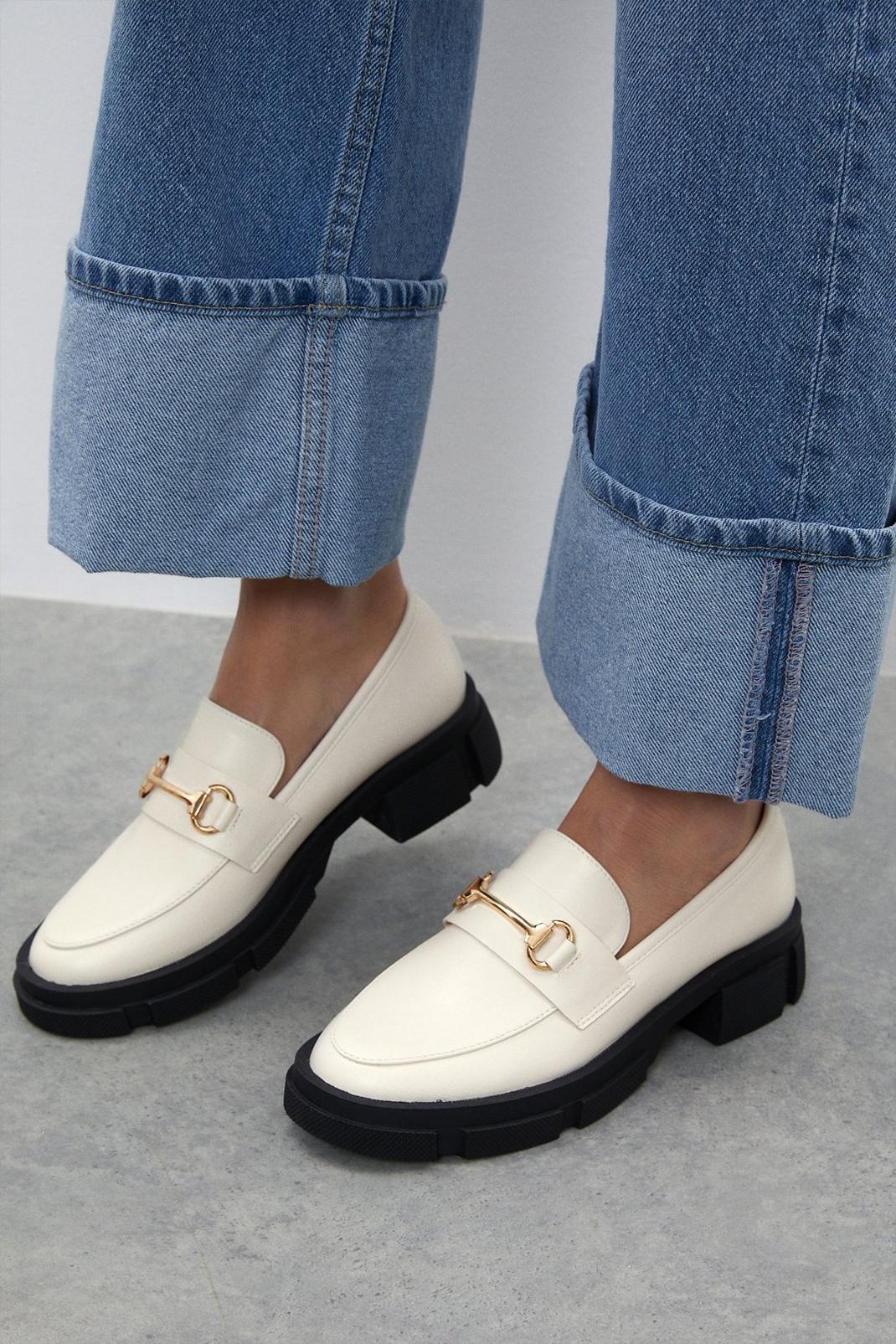 Ecru Faith: Louisa Chunky Loafers image number 1