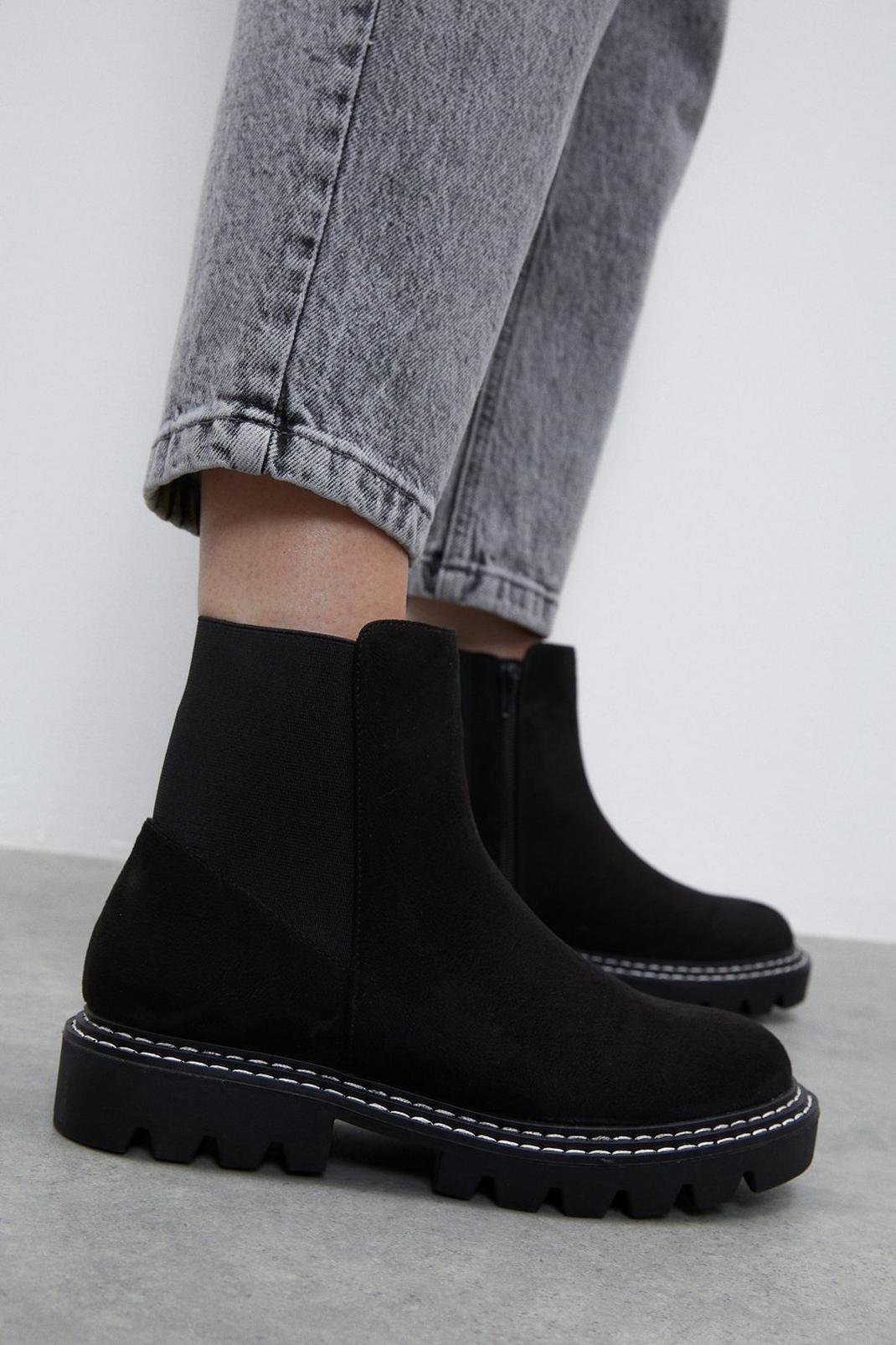 Natural black Faith: Sugar Ankle Boots image number 1