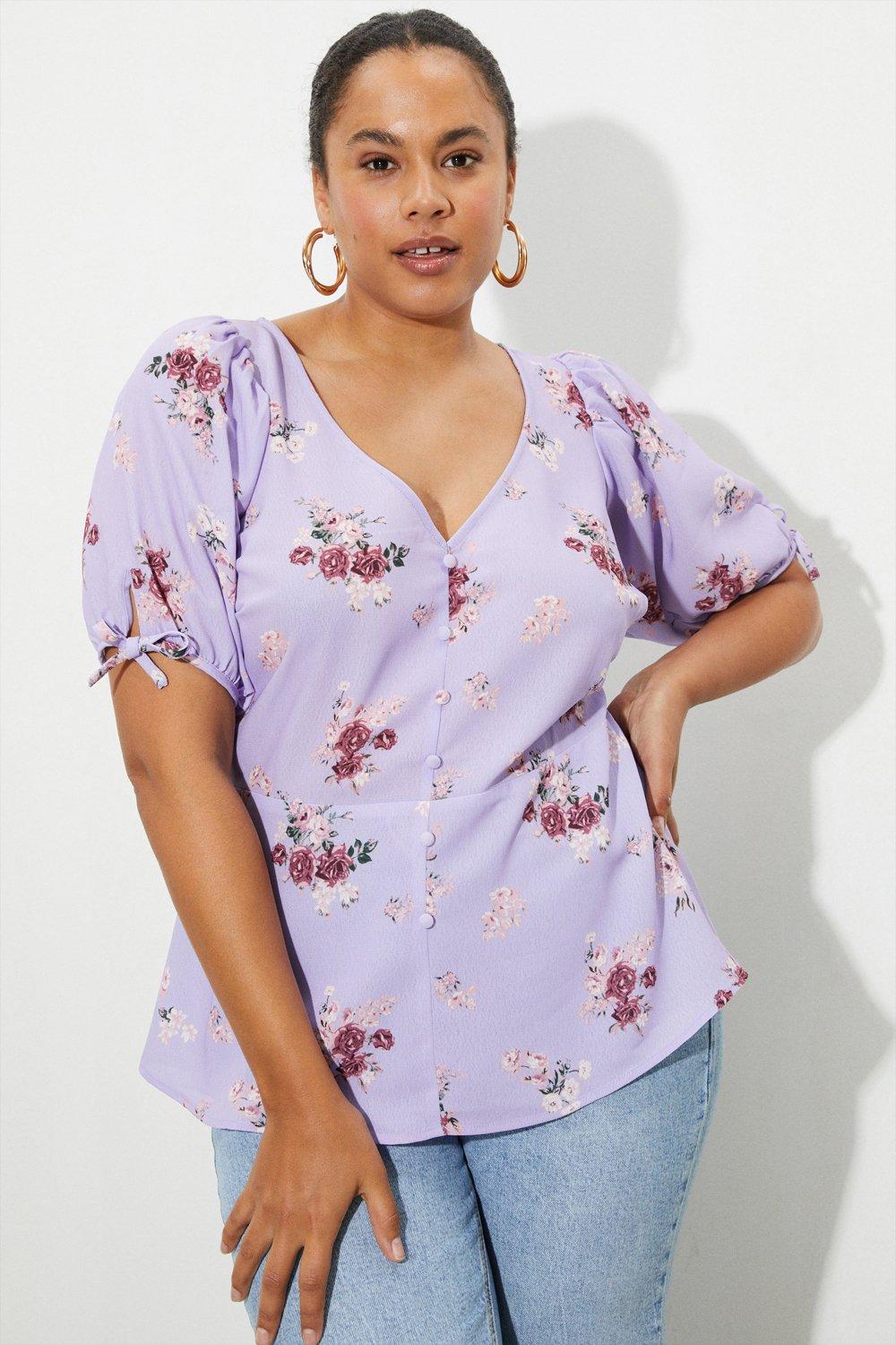 plus size floral shirt