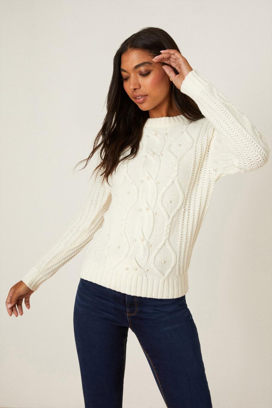 Pearl Detailed Cable Jumper