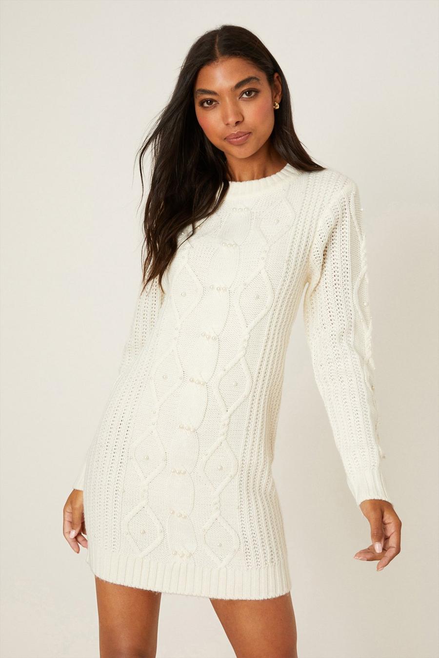 Pearl Detailed Knitted Dress
