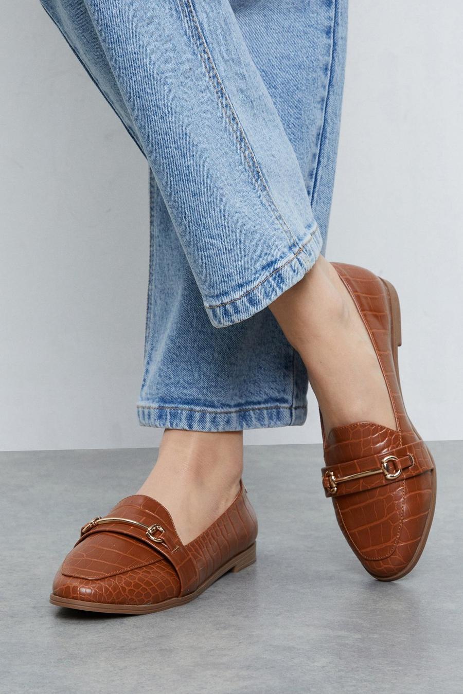 Wide Fit Lucy Snaffle Chain Loafers