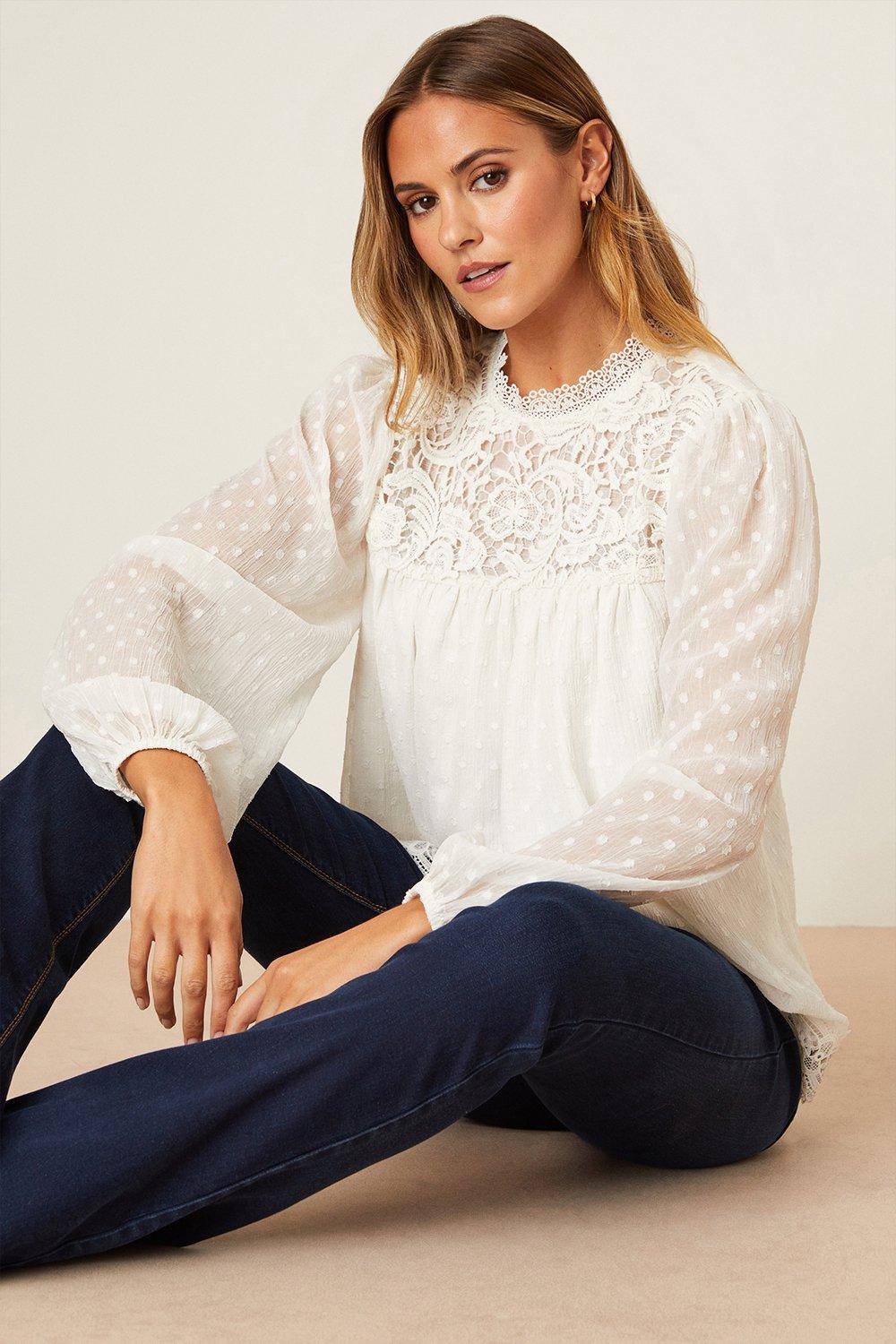 ivory lace tops