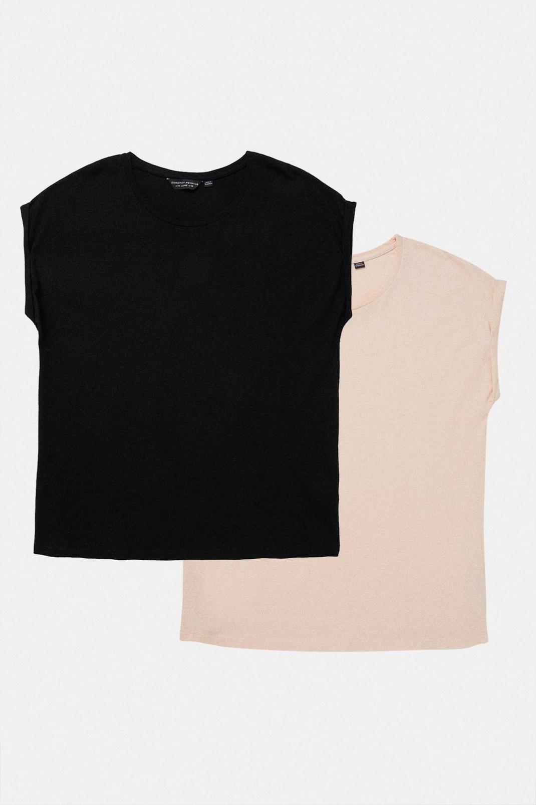 Blush Curve 2 Pack Roll Sleeve T-shirt image number 1