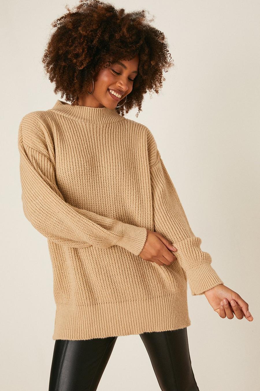 Crew Neck Jumper With Open Back