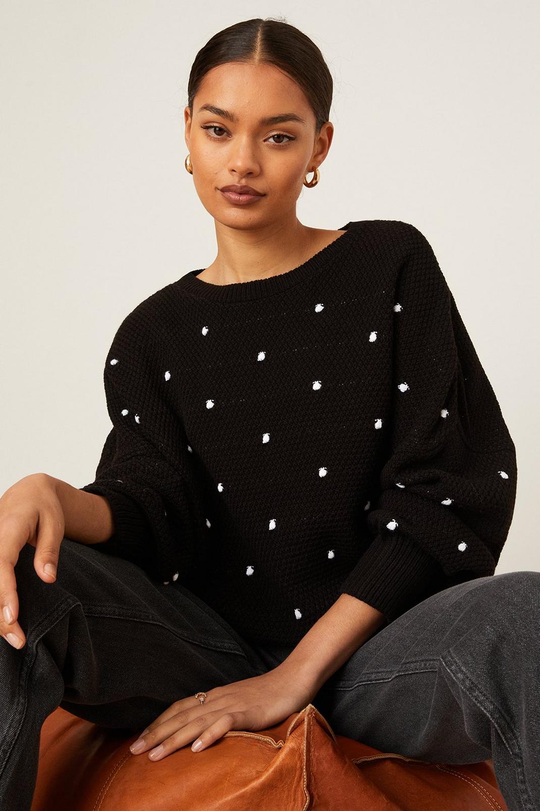 Mono Petite Spot Knitted Jumper image number 1