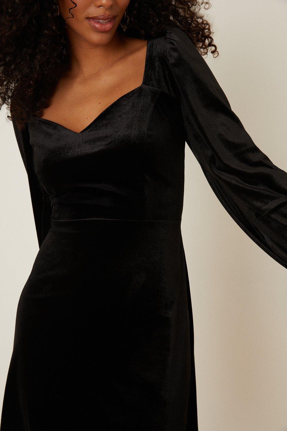 petite velvet dress