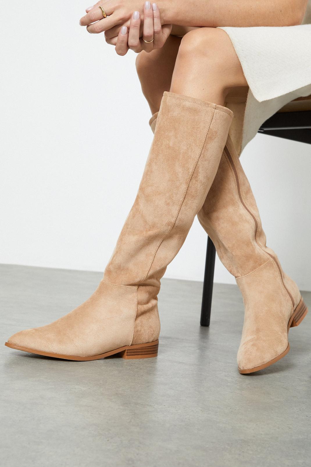 Taupe Karlee Knee High Boots image number 1