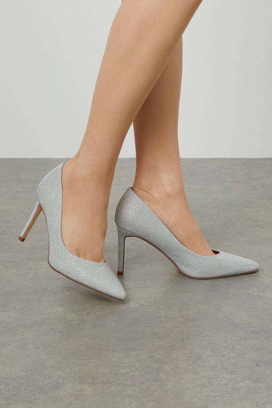 Wide Fit Dash Pointed Toe Court Shoes