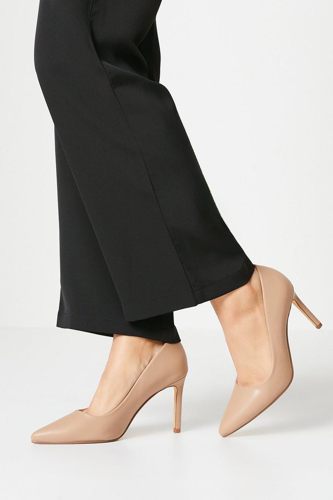 Blush Dash Pointed Toe Court Shoes image number 1