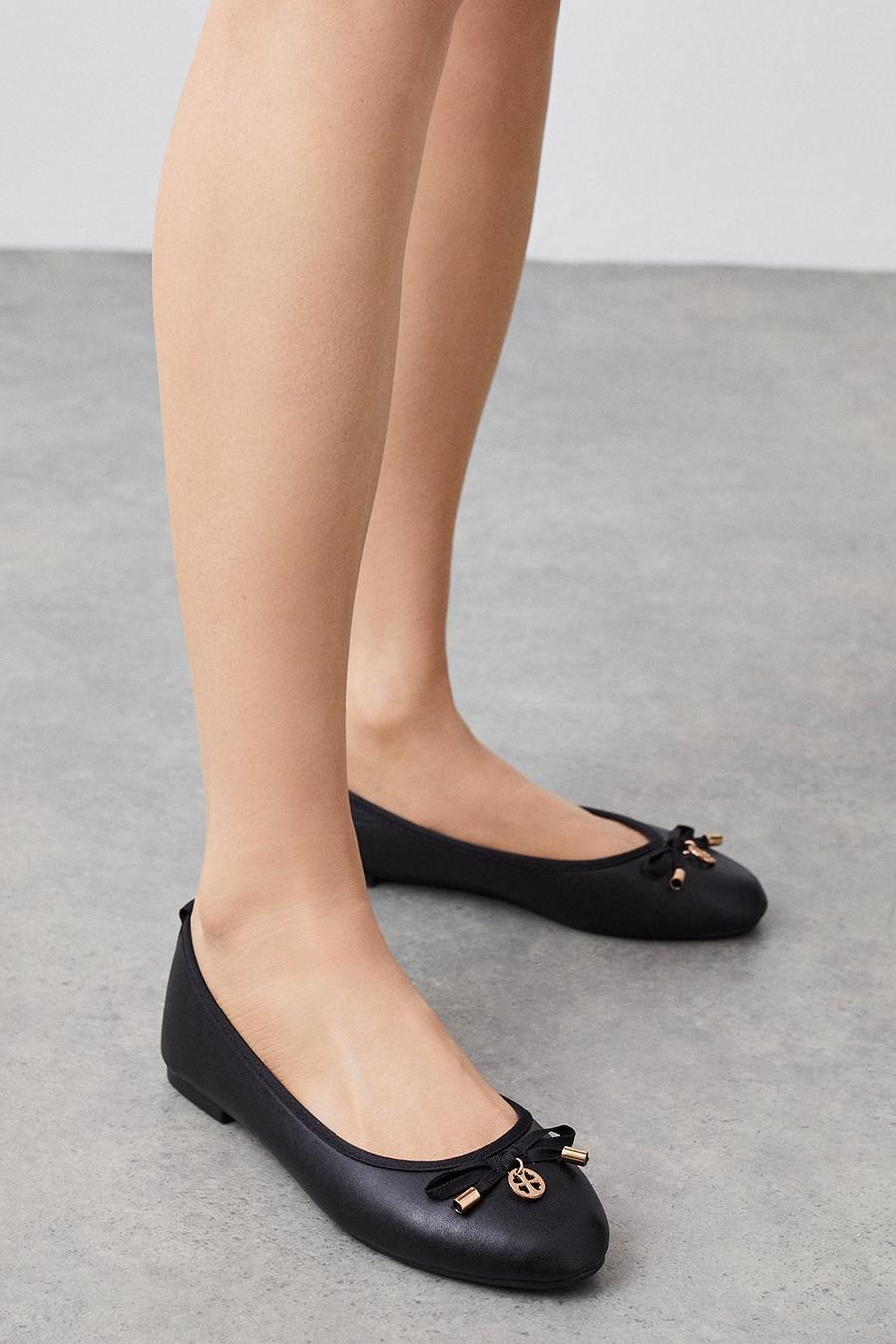 Lily Tab Detail Ballet Flats