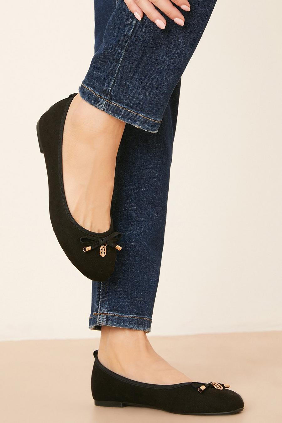 Lily Tab Detail Ballet Flats