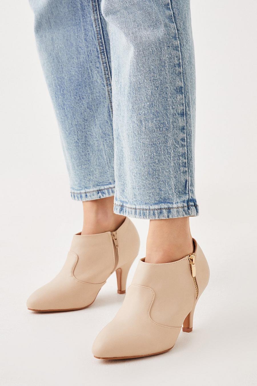 Good For The Sole: Marlo Comfort Zip Heeled Ankle Boots