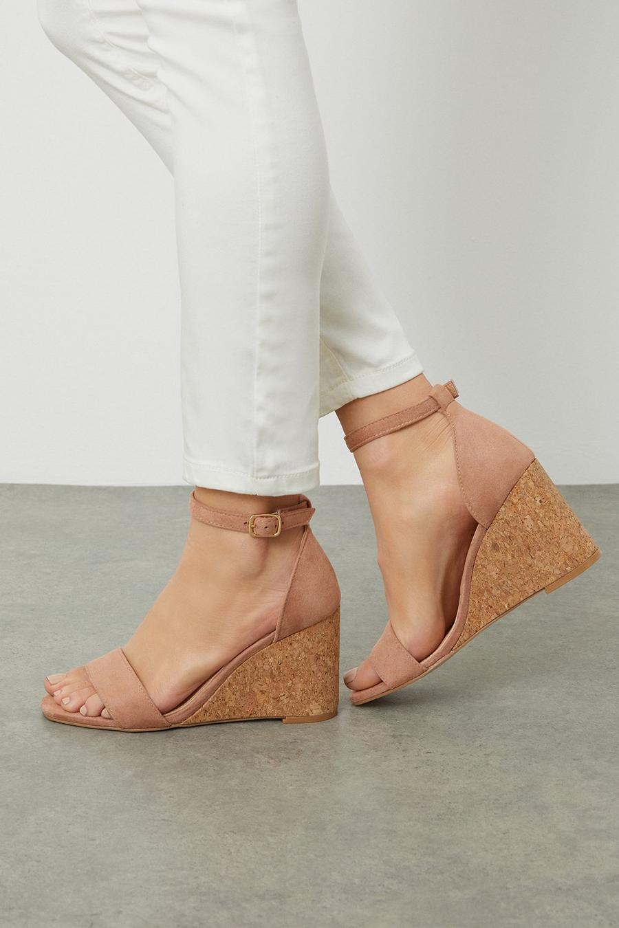 Wide Fit Rocco Barely There Wedges