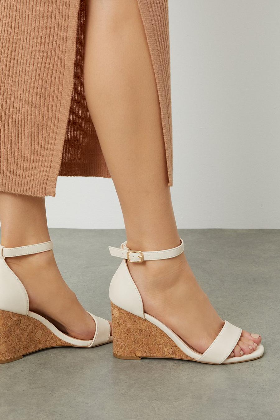 Wide Fit Rocco Barely There Wedges