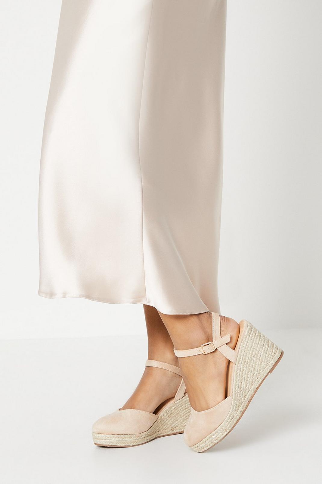 Taupe Rumor Closed Toe Wedges image number 1