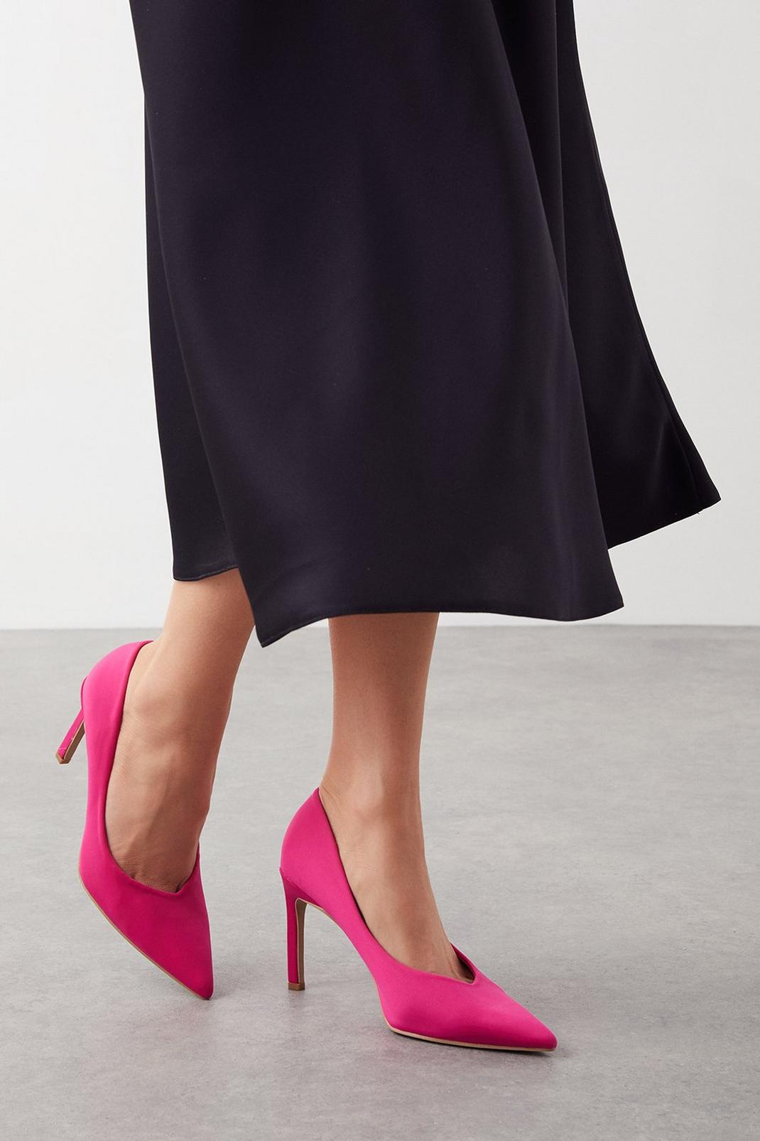 Pink Faith: Carter Pointed Court Shoes image number 1