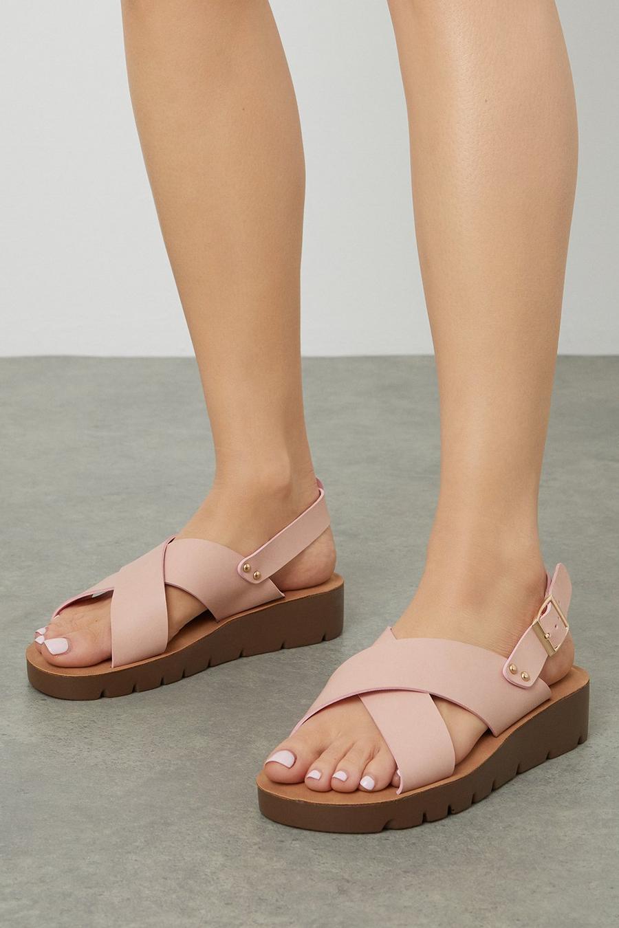 Good For The Sole: Melissa Wide Fit Cross Strap Sandals