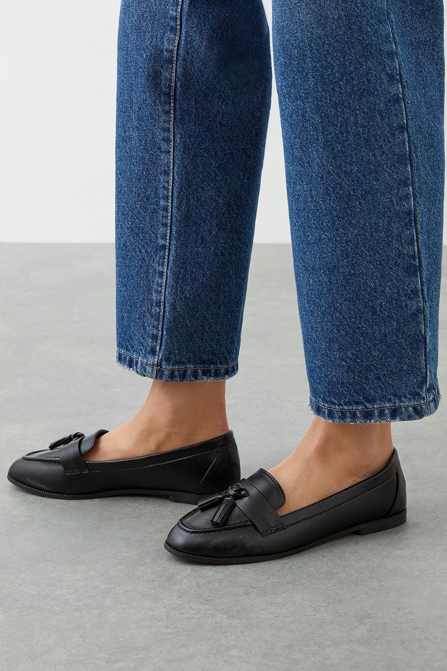 Wide Fit Lennie Tassel Loafers