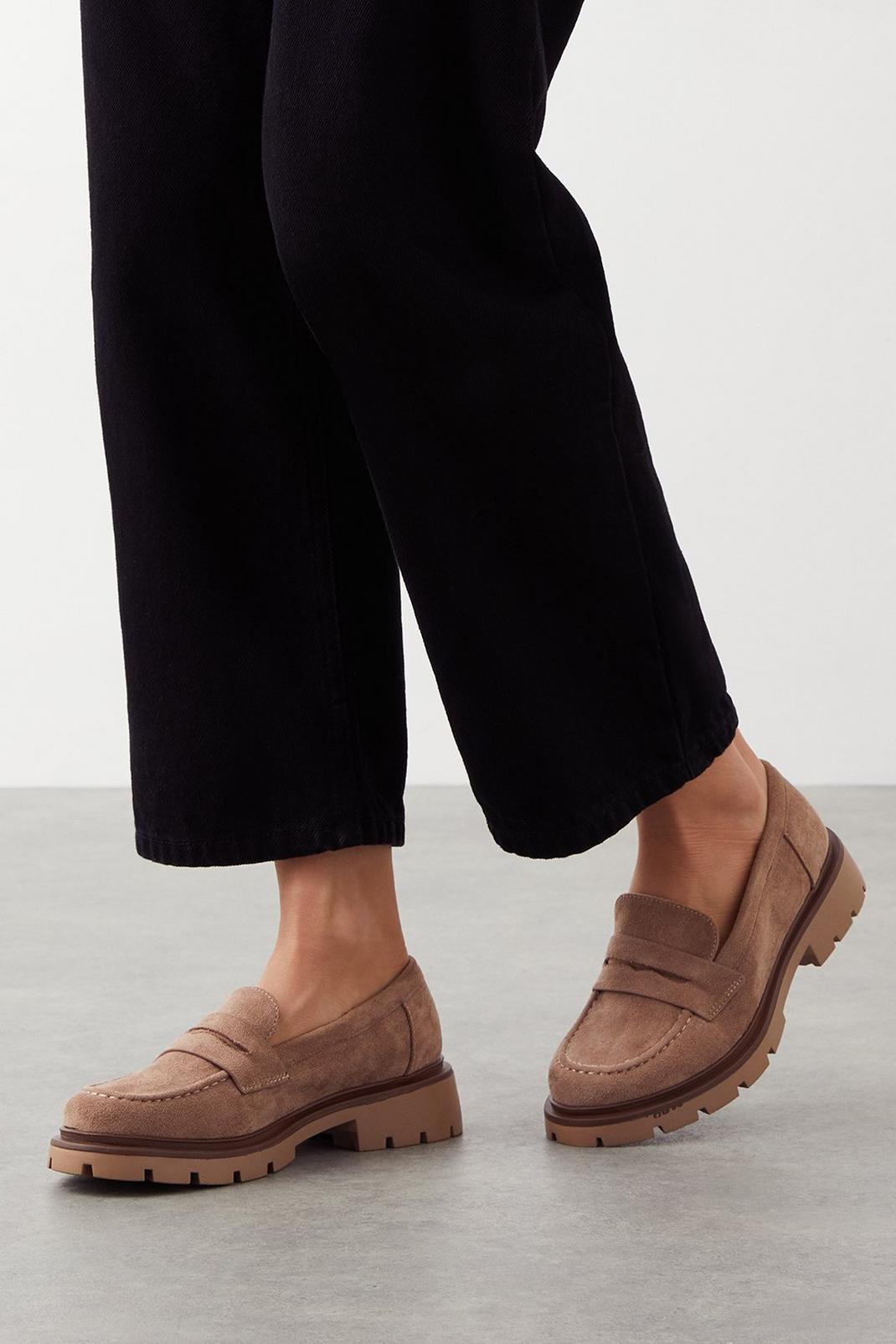 Taupe Lou Chunky Loafers image number 1