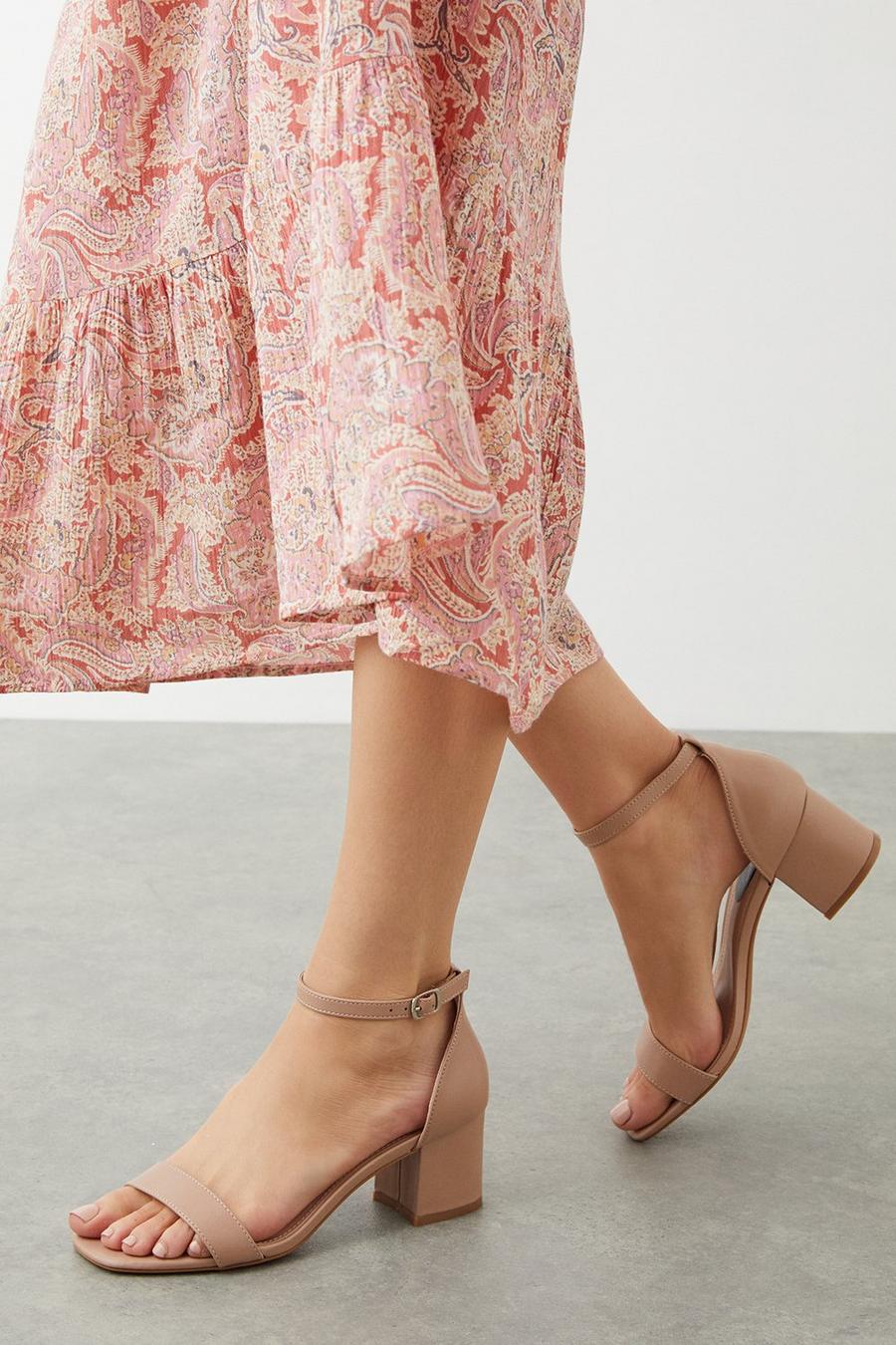 Sammy Low Block Barely There Heels