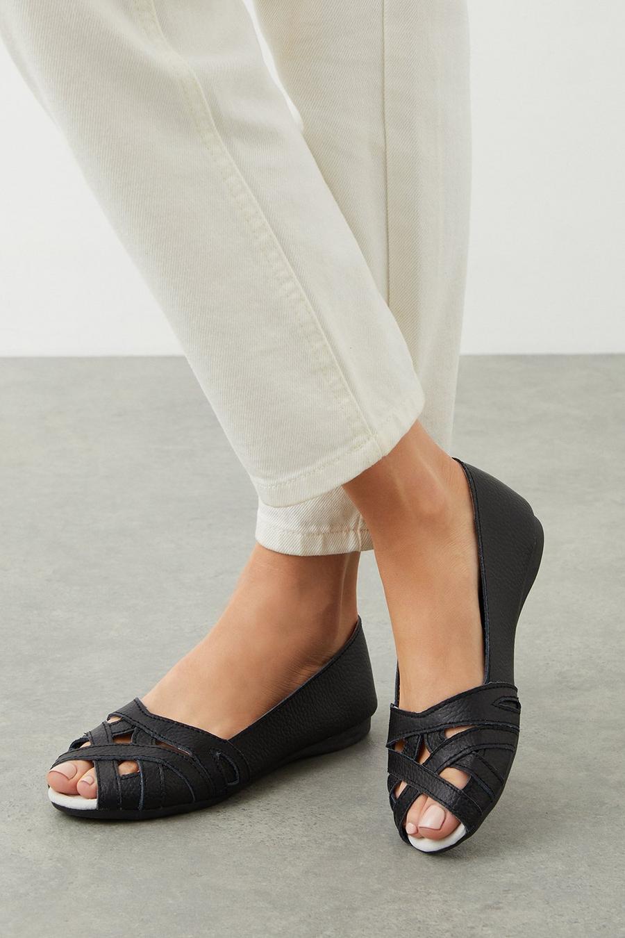Good For The Sole: Leather Layla Woven Pump