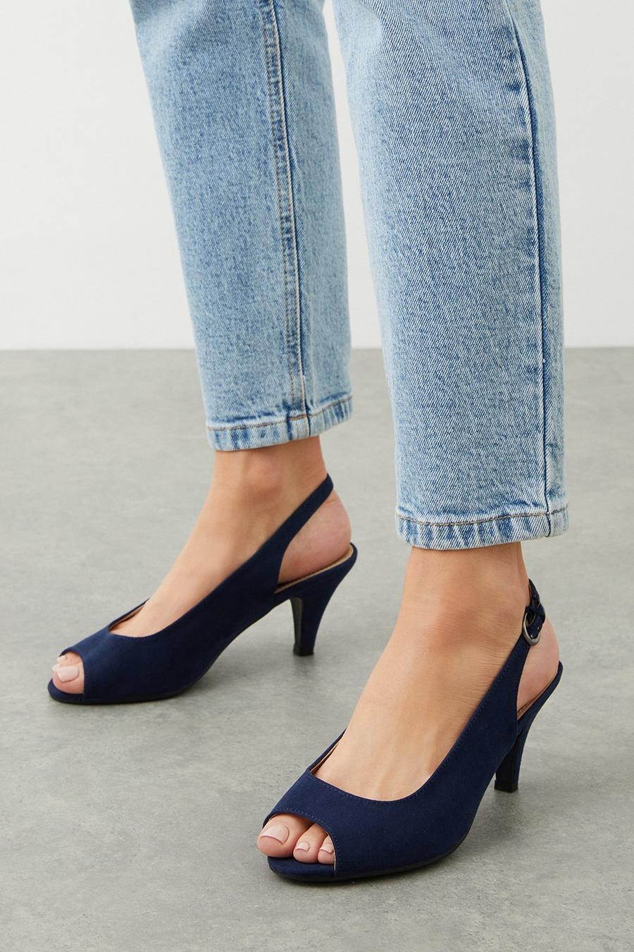Good For The Sole: Evelyn Wide Fit Peep Toe Sling Back
