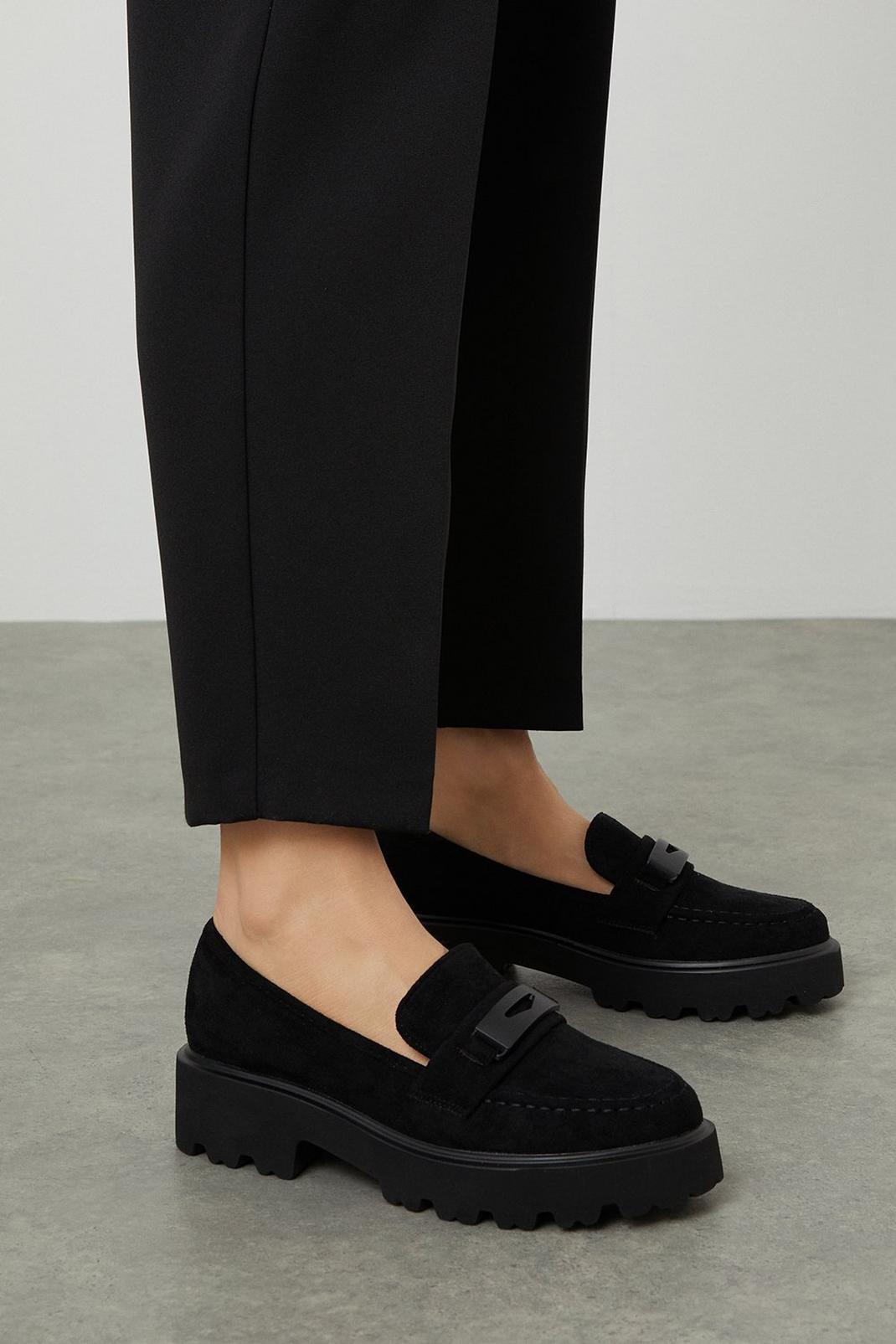 Black Faith: Noelle Chunky Loafers image number 1