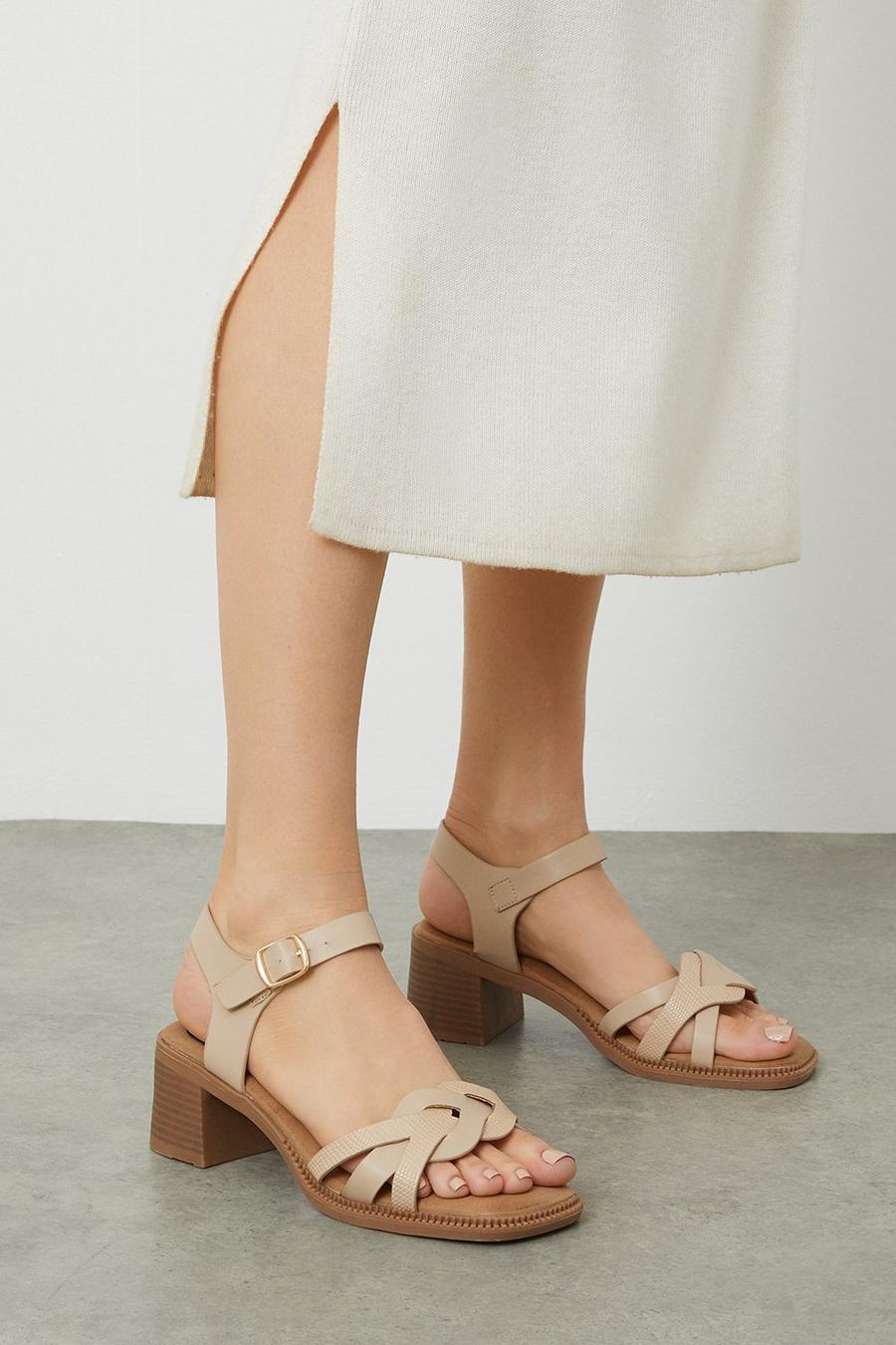 Good For The Sole: Elma Wide Fit Block Heel Sandals