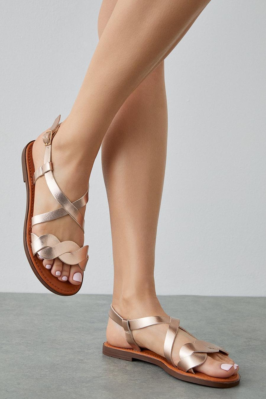 Felicity Flexi Sole Twist Flat Sandals