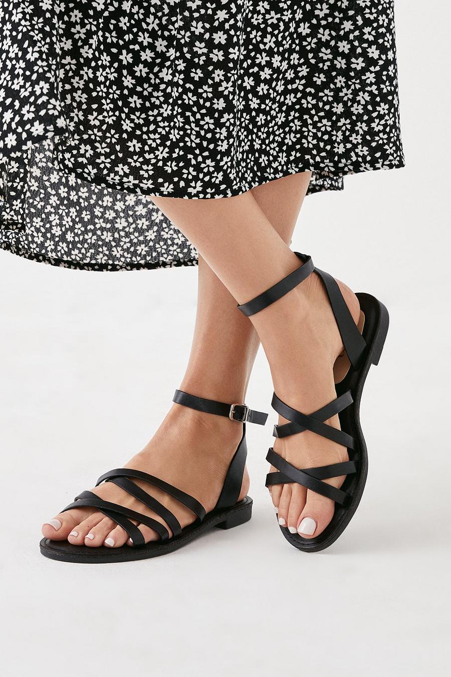 Faith: Melanie Gladiator Flat Sandals